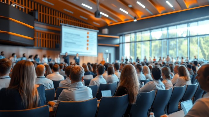 Salle de conférence pendant un séminaire